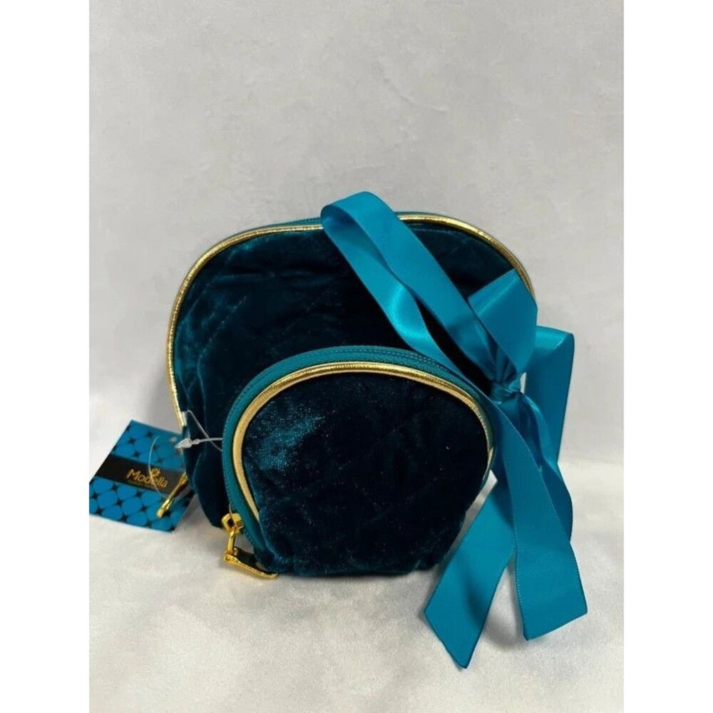 Modella Quilted Velvet Cosmetic Bag Set A114